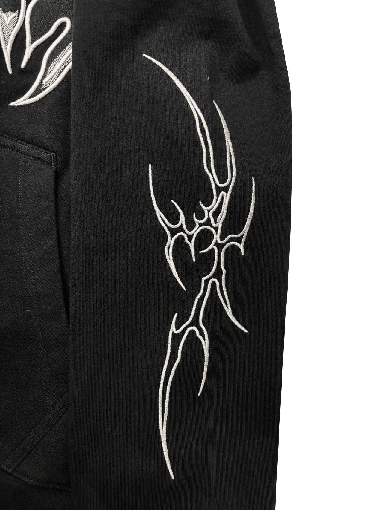 MANGETSU INVERTED BLACK ZIP UP