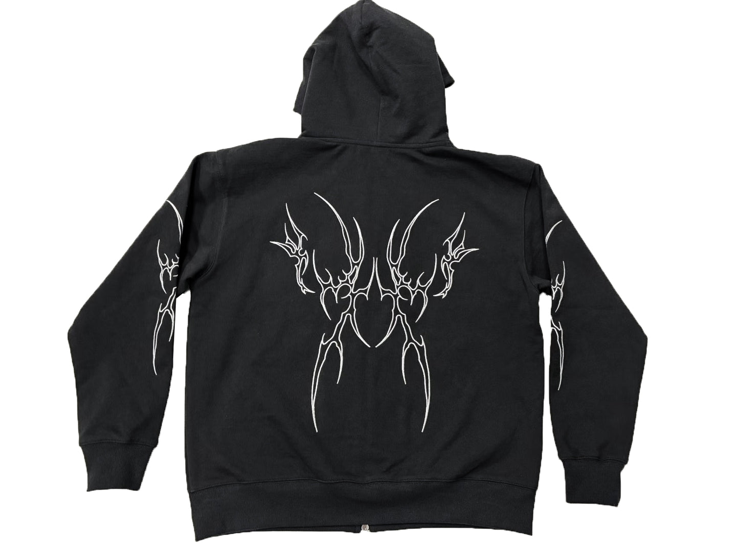 MANGETSU INVERTED BLACK ZIP UP